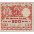 -24- 100 kr. 1960H, kv. 1/1-, sm� bretterifter. / Numisma Mynthandel A/S: NOK  1,-