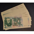 50 kr. 1995 * Kv. 0 *  nr. rekkef�lge* Katv. kr. 210,- - Bilder er av sedlene. Kj�p N� pris er en (1)seddel. Ved kj�p av flere er de i nr. rekkef�lge. KKE SAL�R. / Tore Rimstad: NOK  120,-