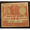 100 kr. 1954 C * Kv. 1+/01 * Pen*  Katv. kr. 1525 * - Bilder er seddelen du f�r. Pen. Vurder ogs� fra bilder. / Tore Rimstad: NOK  407,-