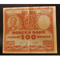 100 kr. 1957 E  Kv. 1/1+  * Katv. kr. 775 ** - Bilder er seddelen du f�r. Pen. Vurder ogs� fra bilder.1957 / Tore Rimstad: kr.  160,-