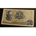 10 kr. 1981 B N  * Kv. 0 * Katalogv. kr. 90 * - Bilder er sedellen du f�r.Pen. Vurder fra bilder. IKKE SAL�R. / Tore Rimstad: kr.  50,-