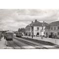 Elverum stasjon med tog. P�skrevet-49. Ubr. Kval 1-2. / Knut J. Myrvang: NOK  30,-