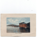 L�dingen. Stor bygning ved sj�en. Kolorert kort. Kval 2. - Stemplet i Sverige 1911 og sendt til Leipzig. / Knut J. Myrvang: NOK  60,-