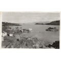 Kilbotn ved Harstad. Hus ved sj�en og b�ter i bakgr. Kval 2. - Sm�format stmp. Harstad 1949? / Knut J. Myrvang: NOK  30,-