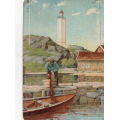 Hjalmar Johansen. Kartongkort med Hvidings� Fyr.  Ubr. Kval 1-2. / Knut J. Myrvang: NOK  60,-