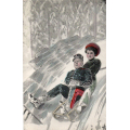 Bloch. Par p� kjelke ned bakke. Til Tyskland 1907. Kval 1-2. / Knut J. Myrvang: NOK  30,-