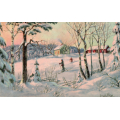 Carl Moe. Folk p� ski. Mittet 2118. Stmp.Aremark-24. Kv.1-2. / Knut J. Myrvang: NOK  20,-