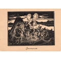Harrong. Sommernatt. Samene ved b�let. Enerett Anders Tellefsen. / Knut J. Myrvang: NOK  25,-