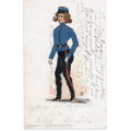 Peder Bendow. Dame i milit�runiform. Udelt bakside. Kval 2. / Knut J. Myrvang: NOK  40,-