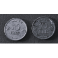 10 �re 1914 og 1915. Kv. 1+/01 * Katv. kr. ca kr. 350 - Bilder er myntene  du f�r. Vurder ogs� fra bilder. / Tore Rimstad: kr.  70,-