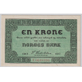 -2- 1 krone 1917F, kv. 1+/01 - Sign: Cederholm / Numisma Mynthandel A/S: NOK  93,-