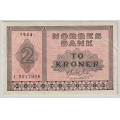 -15- 2 kroner 1944C, kv. 1++ - Sign: Meldahl/Nielsen / Numisma Mynthandel A/S: NOK  1,-