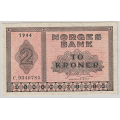 -16- 2 kroner 1944C, kv. 1+/01 - Sign: Meldahl/Nielsen / Numisma Mynthandel A/S: NOK  1,-