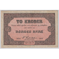 -27- 2 kroner 1922, kv. 1+, bindersmerke. - Sign: Cederholm. / Numisma Mynthandel A/S: kr.  1,-