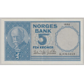 -4- 5 kroner 1962K, kv. 1+/01 - Midtbrett.
Signatur: Brufoss/Ottesen. / Numisma Mynthandel A/S: NOK  105,-