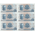 -3- Lott 10 stk. 10 kroner 1984C, rekkef�lge, VK - Kv. 1+/01 til 01.
CD 4887807-14 og CH 5602852-53 / Numisma Mynthandel A/S: kr.  6,-