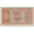 -7- 10 kroner 1952X, Kv. 1+/01 / Numisma Mynthandel A/S: kr.  1,-