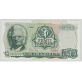 -22- 50 kroner 1966A kv. 1/1+ / Numisma Mynthandel A/S: kr.  2,-