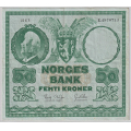 -4- 50 kroner 1963E, kv. 1-, stiftehull. / Numisma Mynthandel A/S: kr.  1,-