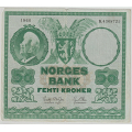 -7- 50 kroner 1960D, kv. 1-, bretterifter. / Numisma Mynthandel A/S: kr.  1,-
