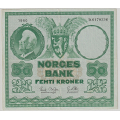 -9- 50 kroner 1960D, kv. 1/1-, fl. rev. / Numisma Mynthandel A/S: kr.  1,-