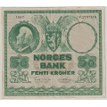 -13- 50 kroner 1957C, kv. 1-, fl. - VM1. Hakk nede. / Numisma Mynthandel A/S: kr.  3,-