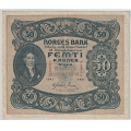 -20- 50 kroner 1941C, kv. 1/1- / Numisma Mynthandel A/S: kr.  210,-