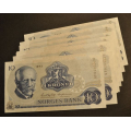 10 kr. 1973 QF * Erst. kv. 0 *Nr. rekkef�lge:katv. 690 - Bilder er sedlene. Kv.0. Pris KJ�P N� er en (1) sedell. Ved kj�p av flere er de i nr. rekkef�lge. Du velger antall. IKKE SAL�R. / Tore Rimstad: kr.  390,-