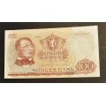 100 kr. 1972 U * Kv. 01 * Katv. kr. 1210* God �rg. - Bilder er seddelen du f�r. Meget god �rgang. Sjeldent lavt opplag. Vurder ogs� fra bilder. / Tore Rimstad: kr.  100,-