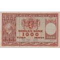 -7- 1000 kroner 1962A, kv. 1- - �rsm� bretterifter. / Numisma Mynthandel A/S: kr.  1050,-