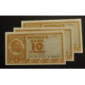 10 kr. 1965 E Kv. 0/0- *nr. rekkef.* Katv. kr. 250 * - Bilder er sedlene. Usirkulerte. Vurder ogs� fra bilder. Pris KJ�P N� er en(1). Seddel: Ved kj�p av flere er de i nr. rekkef�lge. Du velger antall. IKKE SAL�R. / Tore Rimstad: kr.  120,-