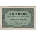 -9- 1 krone 1917D, kv. 1/1+ - Signatur: Cederholm / Numisma Mynthandel A/S: kr.  1,-