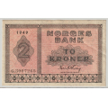 -12- 2 kroner 1949G, kv. 1. - Signatur: Thorp / Numisma Mynthandel A/S: kr.  1,-