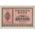 -14- 2 kroner 1944C, kv. 1+/01 - Signatur: Meldahl/Nielsen / Numisma Mynthandel A/S: kr.  1,-