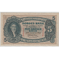-11- 5 kroner 1943V, kv. 1+/01 - Signatur: Meldahl/Nielsen / Numisma Mynthandel A/S: kr.  1,-