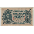 -14- 5 kroner 1939R, kv. 1/1+, falmet del rev. - Signatur: Meldahl/Nielsen / Numisma Mynthandel A/S: kr.  1,-