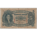 -15- 5 kroner 1934N, kv. 1-, liten bretterift - Signatur: Cederholm / Numisma Mynthandel A/S: kr.  1,-