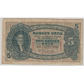 -16- 5 kroner 1927K, kv. 1-, hj�rnemangel. - Signatur: Cederholm / Numisma Mynthandel A/S: kr.  1,-