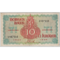 -12- 10 kroner 1944Z, London, kv. 1 - Pic20b. Signatur: N�rve. / Numisma Mynthandel A/S: kr.  1284,-