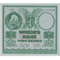 -15- 50 kroner 1965F, kv. 1++ - Signatur: Brofoss/Ottersen / Numisma Mynthandel A/S: kr.  475,-