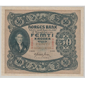-23- 50 kroner 1939B, kv. 1+ - Signatur: Meldahl/Nielsen / Numisma Mynthandel A/S: kr.  1010,-