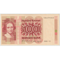 -4- 100 kroner 1985-VI, kv. 01 - Signatur: Sk�nland/Sag�rd / Numisma Mynthandel A/S: kr.  1,-