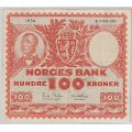 -17- 100 kroner 1958F,  kv. 1- - Signatur: Brofoss/Thorp / Numisma Mynthandel A/S: kr.  158,-