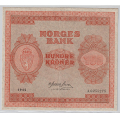 -23- 100 kroner 1945A,  kv. 1+ - Signatur: Meldahl/Nielsen / Numisma Mynthandel A/S: kr.  1,-