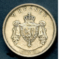 -64- Norge 2 kr 1907(1), kv. 1+/01 - Unionsoppl�sningen lite skjold. I hb. / Numisma Mynthandel A/S: kr.  301,-