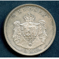 -65- Norge 2 kr 1907(2), kv. 1+/01 - Unionsoppl�sning, lite skjold. / Numisma Mynthandel A/S: kr.  252,-