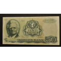 50 kr. 1966 Z Erst.kv. 1+. S sedell* Katv. kr.2300 ** - Bilder er seddelen du f�r. Vurder ogs� fra bilder. S Seddel EN MEGET SJELDEN SEDDEL* Kun  25 til 40 eksemplar kjent. / Tore Rimstad: kr.  53,-