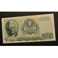 50 kr. 1977 Z * Erst. kv. 0/01 * Katv. kr. 1300 - Bilder er seddelen du f�r.Pen usirkulert seddel.  Vurder ogs� fra bilder. / Tore Rimstad: kr.  322,-