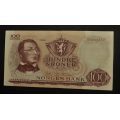 100 kr. 1968 X  Erst. kv. 01 * Katv. kr. 775 - Bilder er seddelen du f�r. Pen. Vurder ogs� fra bilder. / Tore Rimstad: kr.  100,-