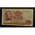 100 kr. 1970 Z * Erst. kv. 1+/01 * Katv. kr. 1350 - Bilder er seddelen du f�r. Vurder ogs� fra bilder. / Tore Rimstad: kr.  100,-